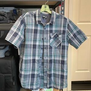 O’Neill men small short sleeve button up shirt
